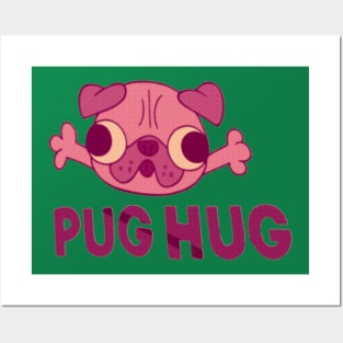 Pug hug Posters and Art